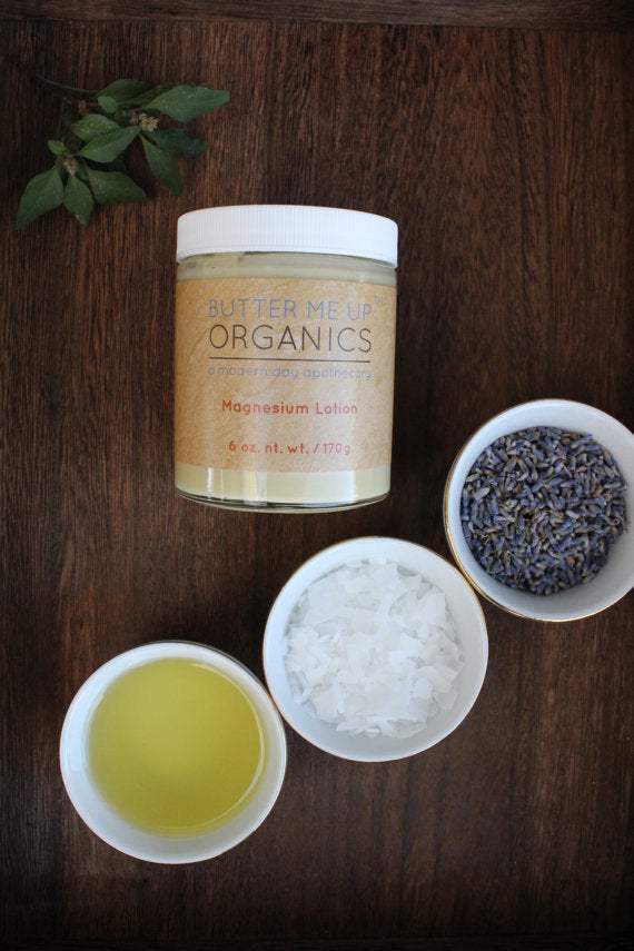 Organic Magnesium Lotion / Magnesium / Magnesium Cream / Magnesium Butter / Magnesium Body Butter / Magnesium Chloride / Magnesium Rub Balm - The Edible Petale Company
