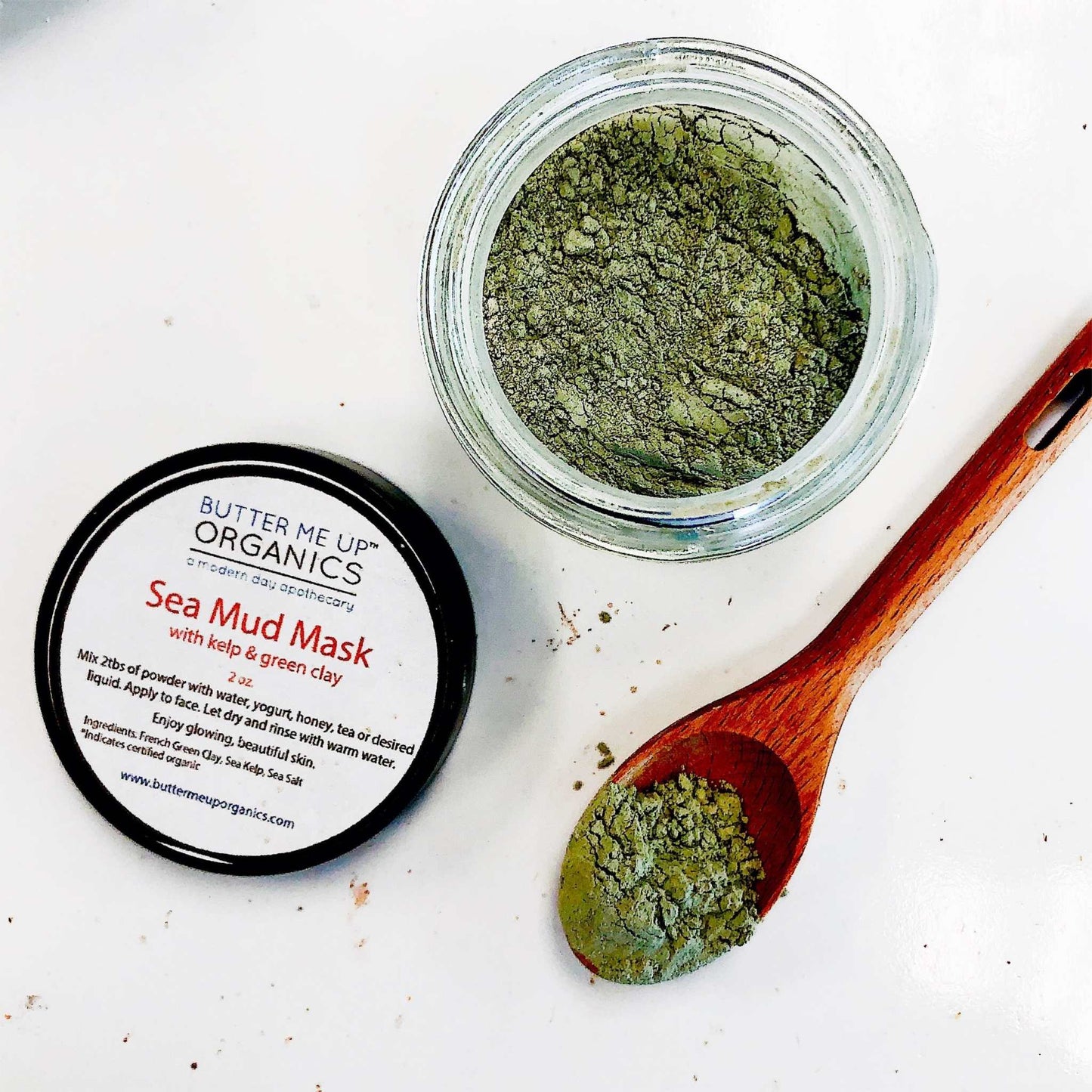 Sea Mud Mask / French Green Clay Kaolin Clay - The Edible Petale Company