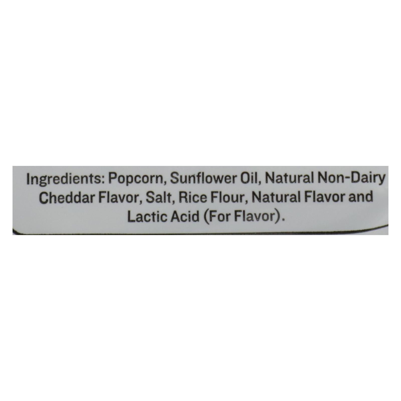 Skinnypop White Cheddar popcorn 1 oz bag with natural cheddar flavor and gluten-free ingredients