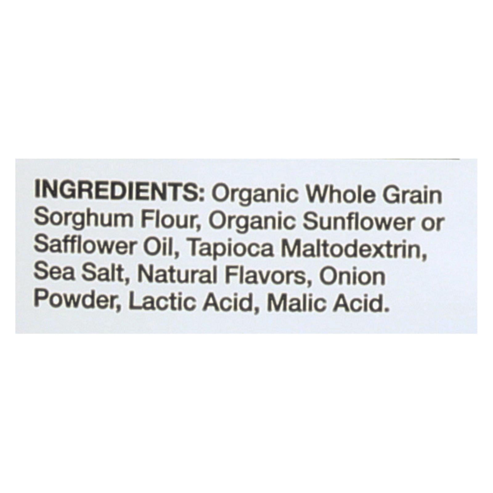 Vegan Rob's savory dairy-free cheddar puffs ingredient list label