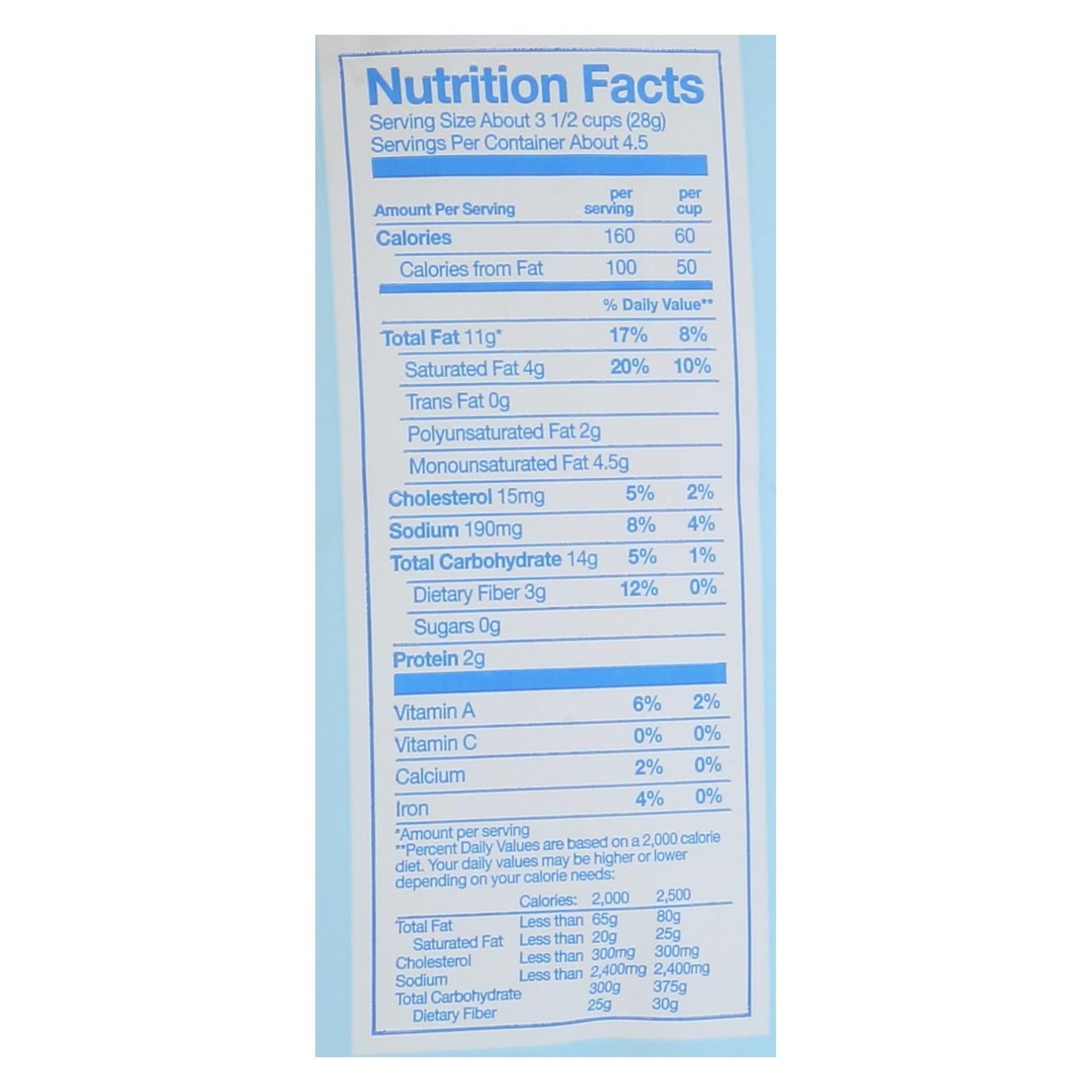 Angie's Kettle Corn Boom Chicka Pop real butter popcorn nutrition facts label