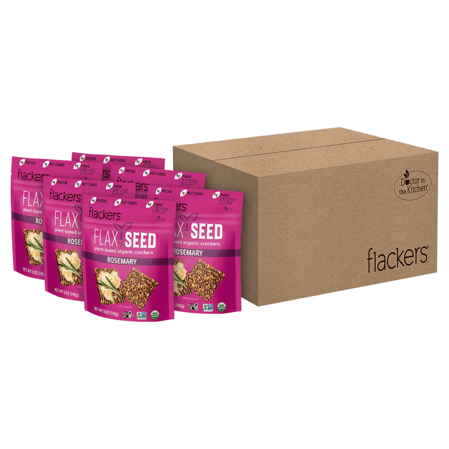 (6 - Pack) Rosemary Flackers - The Edible Petale Company