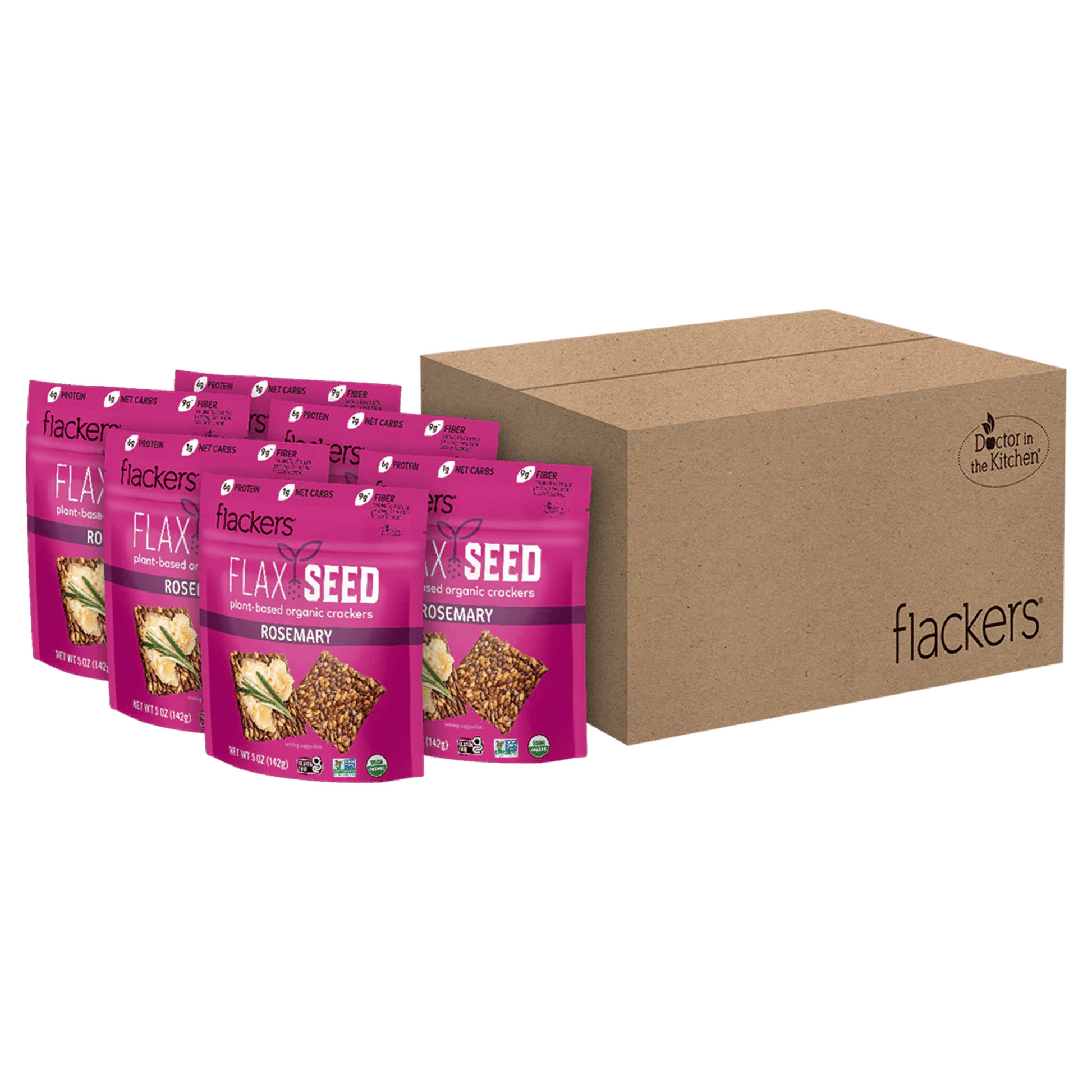 (6 - Pack) Rosemary Flackers - The Edible Petale Company