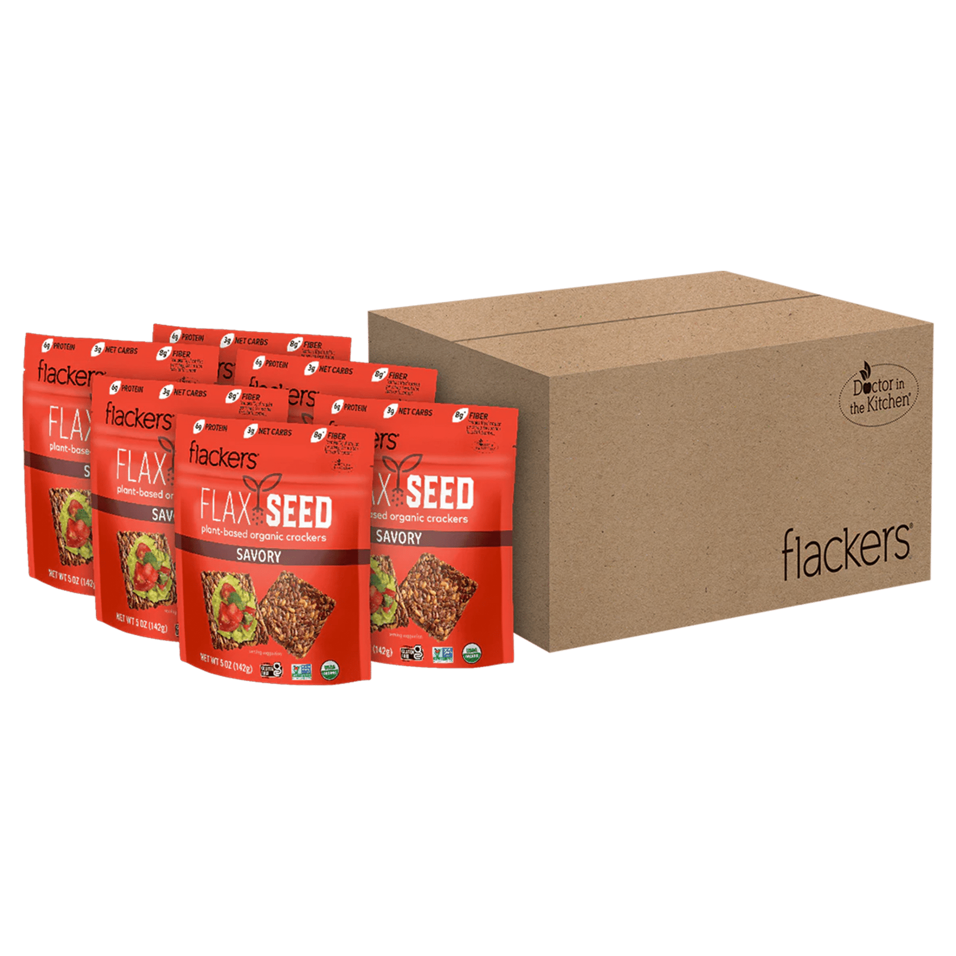 (6 - Pack) Savory Flackers - The Edible Petale Company