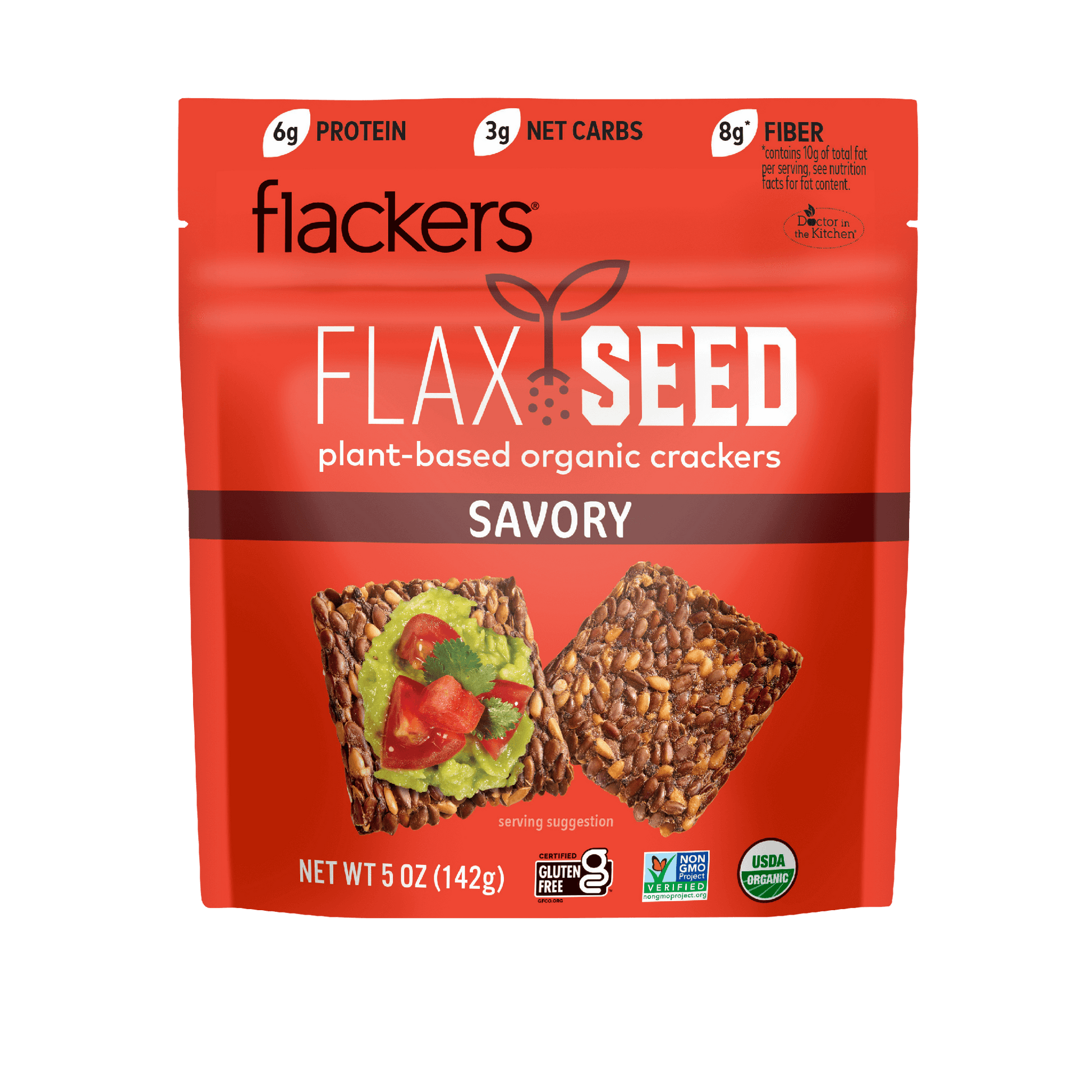 (6 - Pack) Savory Flackers - The Edible Petale Company