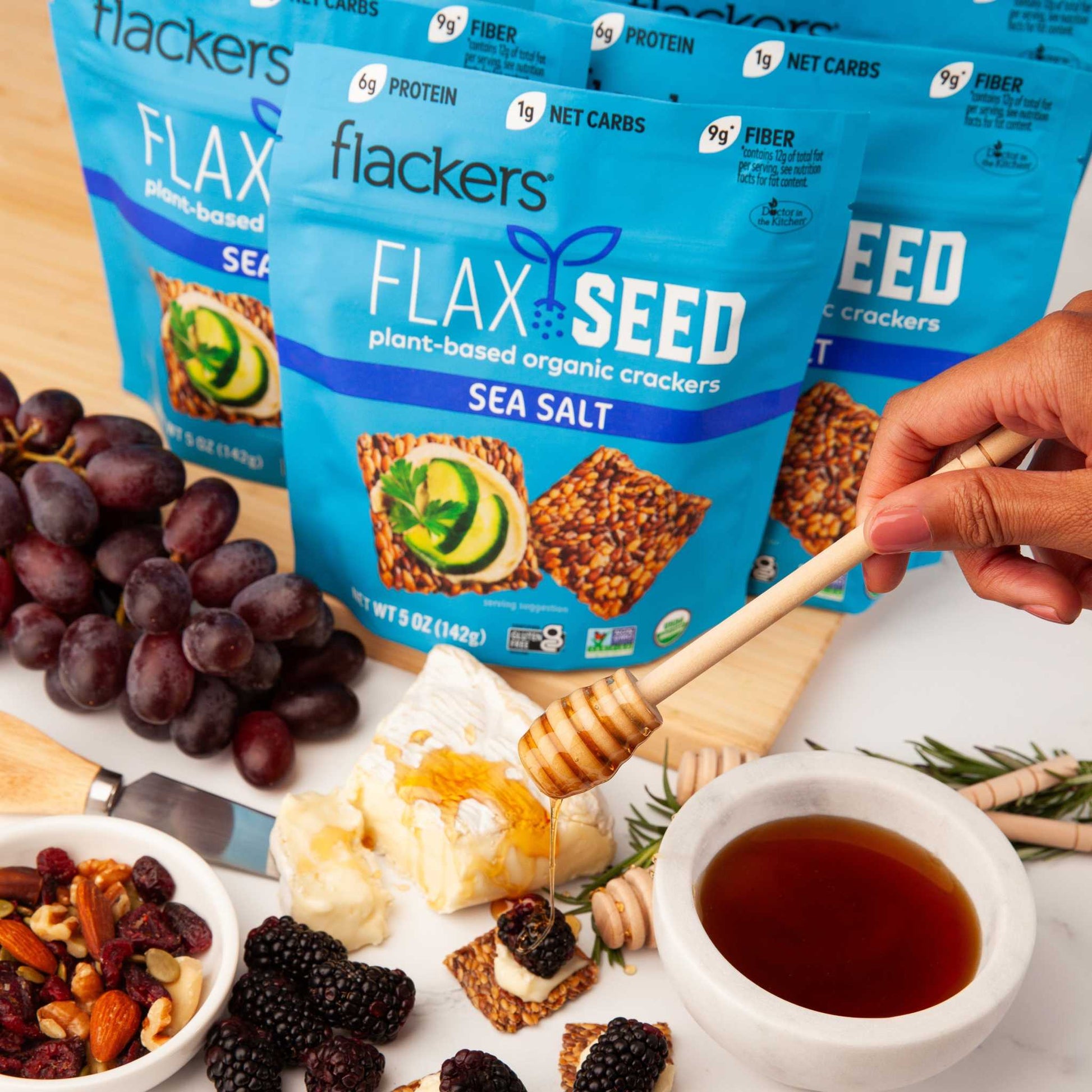 (6 - Pack) Sea Salt Flackers - The Edible Petale Company