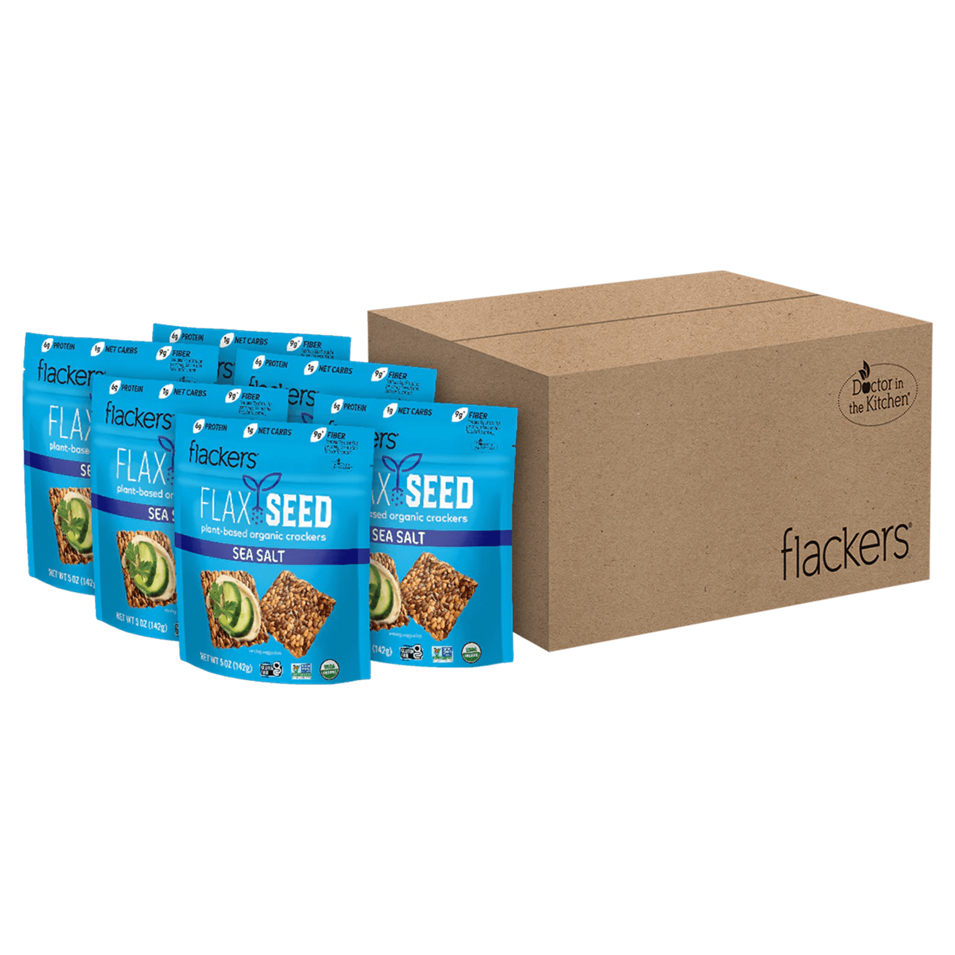 (6 - Pack) Sea Salt Flackers - The Edible Petale Company