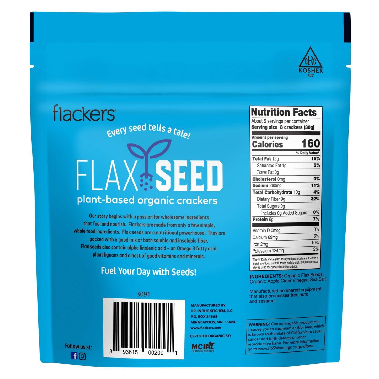 (6 - Pack) Sea Salt Flackers - The Edible Petale Company