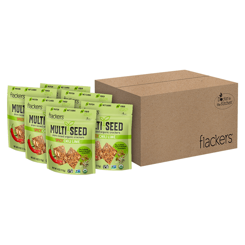 (6 - pack) Spicy Chili Lime Multi Seed Crackers - The Edible Petale Company