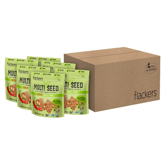 (6 - pack) Spicy Chili Lime Multi Seed Crackers - The Edible Petale Company