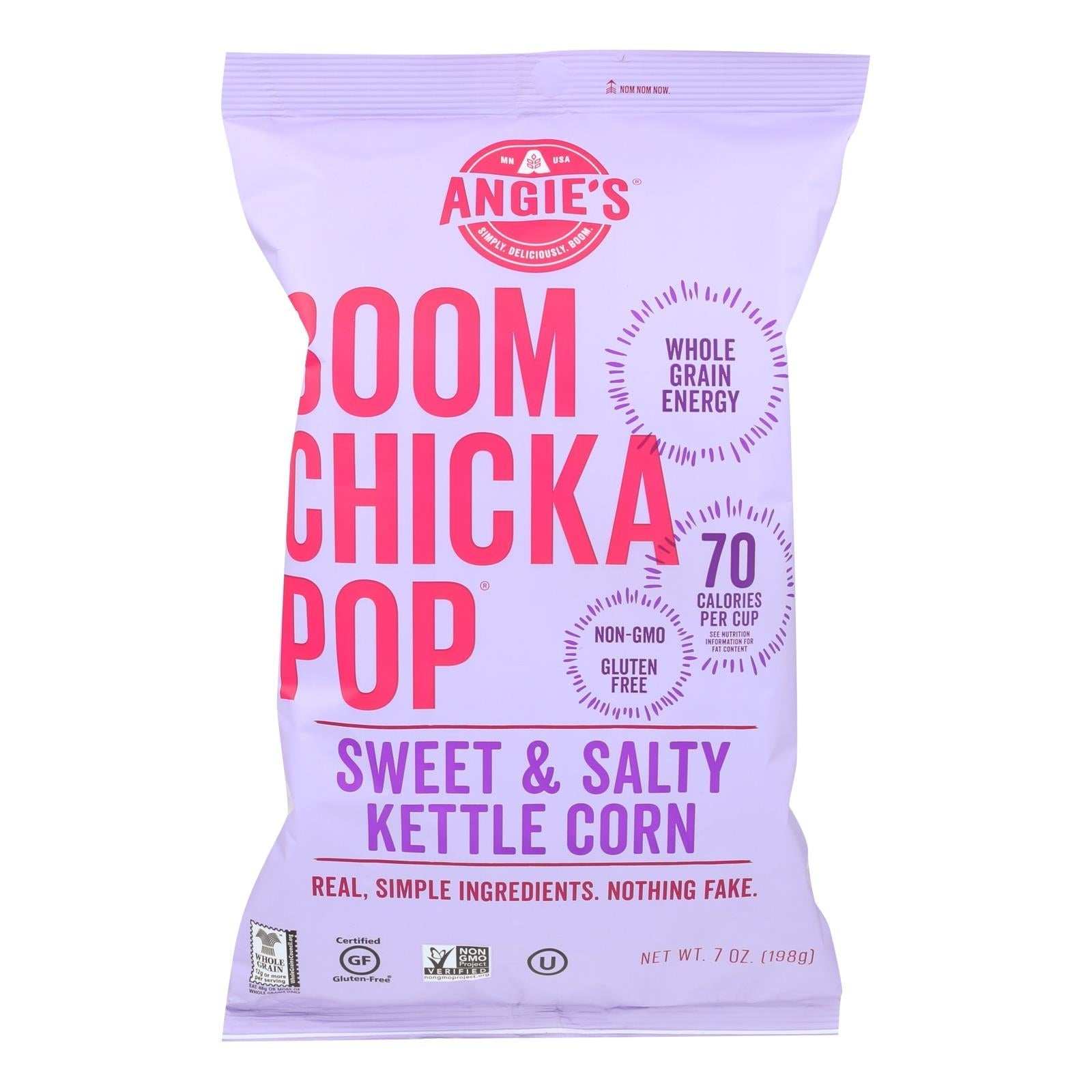 Angie's Kettle Corn Boom Chicka Pop Sweet and Salty Popcorn - 7 Oz - (Pack of 12) . - The Edible Petale Company