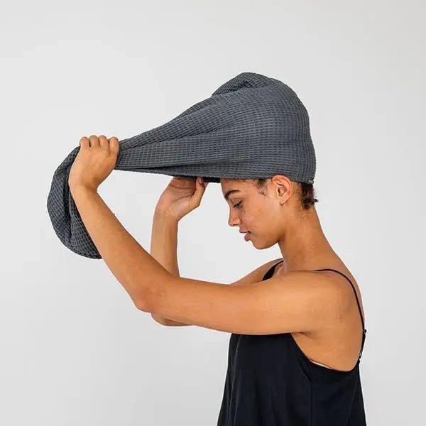 Bamboo Waffle Hair Towel - The Edible Petale Company