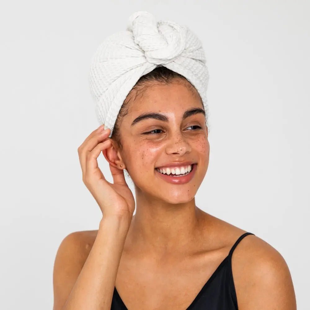 Bamboo Waffle Hair Towel - The Edible Petale Company
