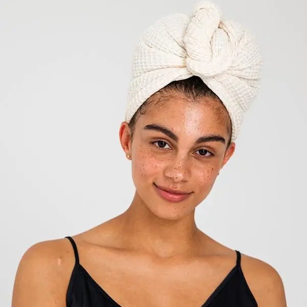 Bamboo Waffle Hair Towel - The Edible Petale Company