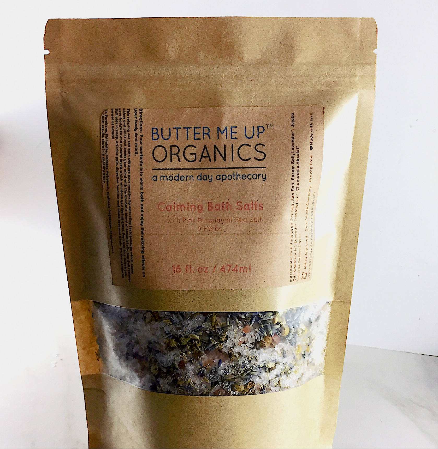 Calming Bath Salts / Detox / Relaxation / Lavender & Chamomile / Essential Oils / Organic Herbs / Herbal Bath Salts for Relaxation Stress - The Edible Petale Company