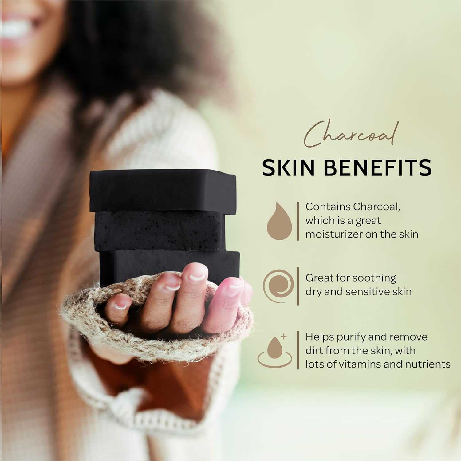 Charcoal Hemp Seed Soap Bars with Bentonite Clay (Buy 3, Get 1 FREE - CODE: FREE SOAP BAR) - The Edible Petale Company