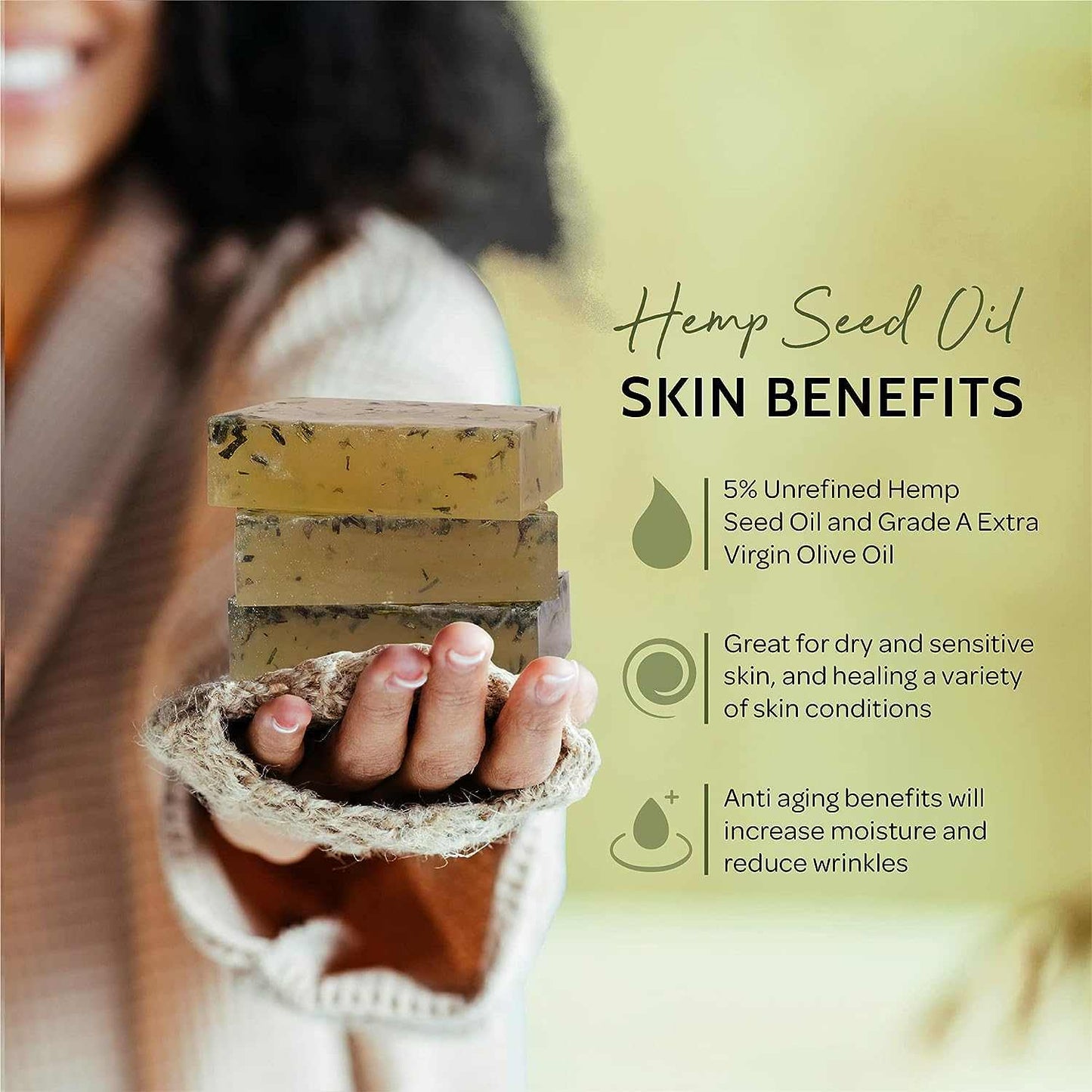 Charcoal Hemp Seed Soap Bars with Bentonite Clay (Buy 3, Get 1 FREE - CODE: FREE SOAP BAR) - The Edible Petale Company