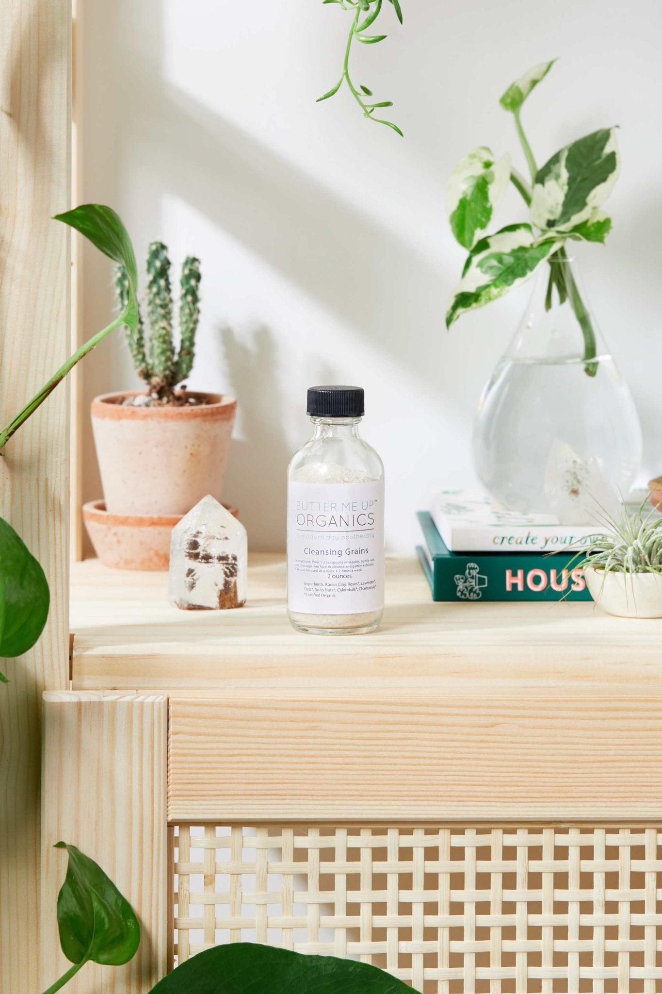 Cleansing Grains / organic Face Scrub / Facial Wash / Exfoliant / Exfoliate - The Edible Petale Company