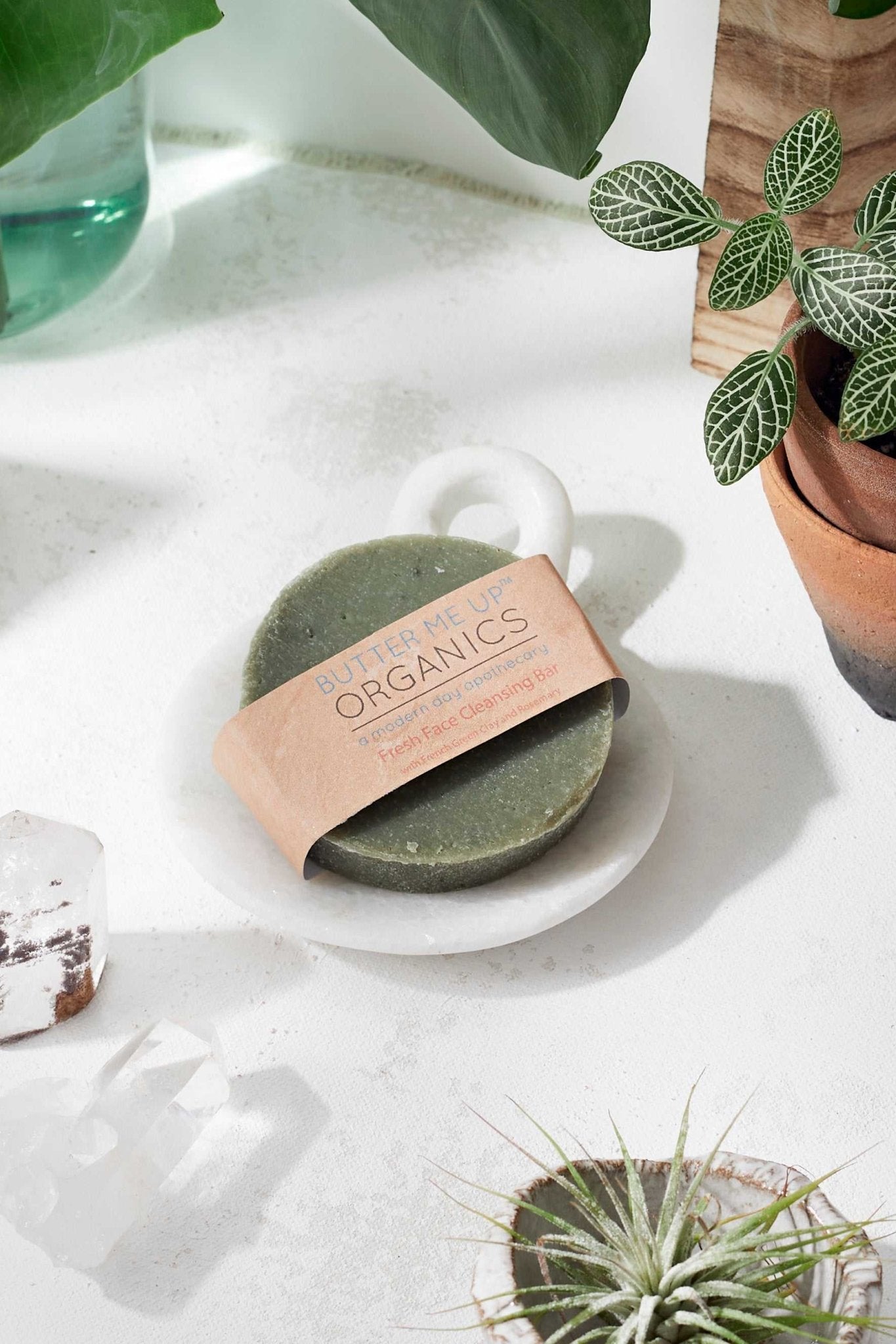 Face Wash Facial Cleansing Bar with French Green Sea Clay - The Edible Petale Company