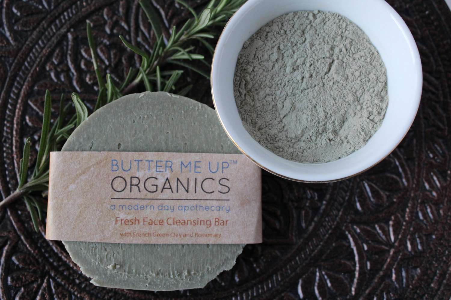 Face Wash Facial Cleansing Bar with French Green Sea Clay - The Edible Petale Company