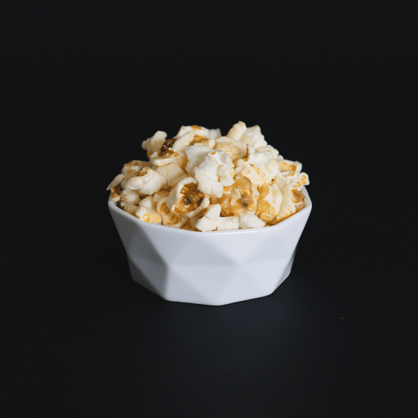 bowl of sweet and salty kettlecorn popcorn snack