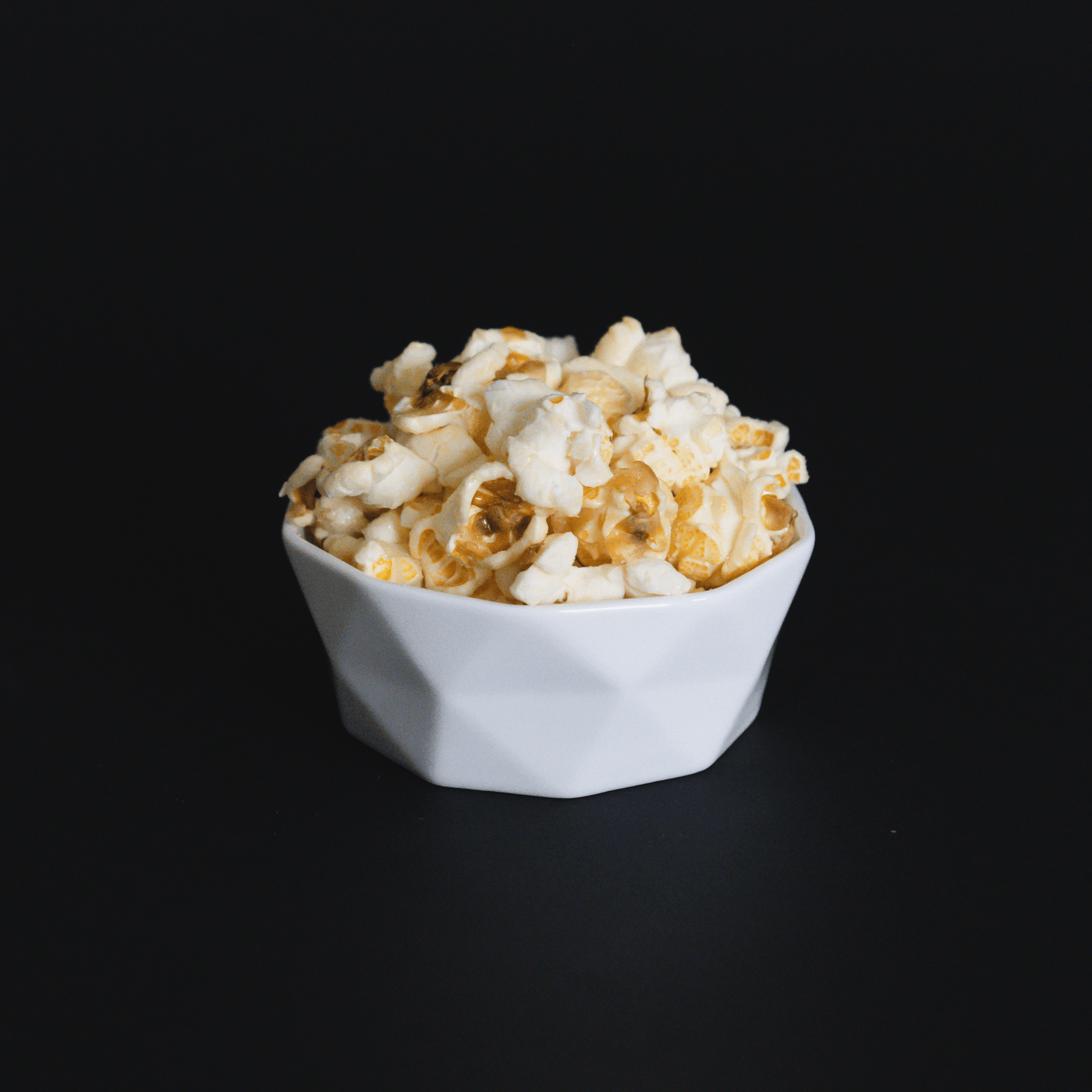 bowl of sweet and salty kettlecorn popcorn snack