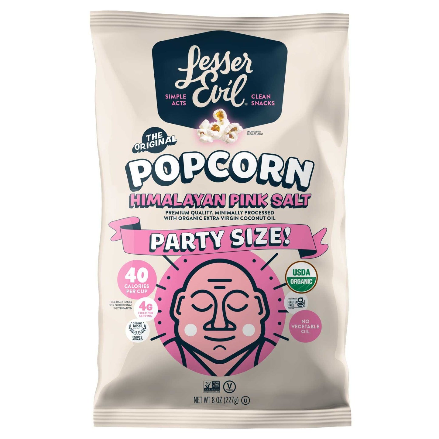 Lesser Evil - Organic Popcorn Homer's Blend, 4.6 oz (Pack of 12) - Gluten - Free Snack - The Edible Petale Company