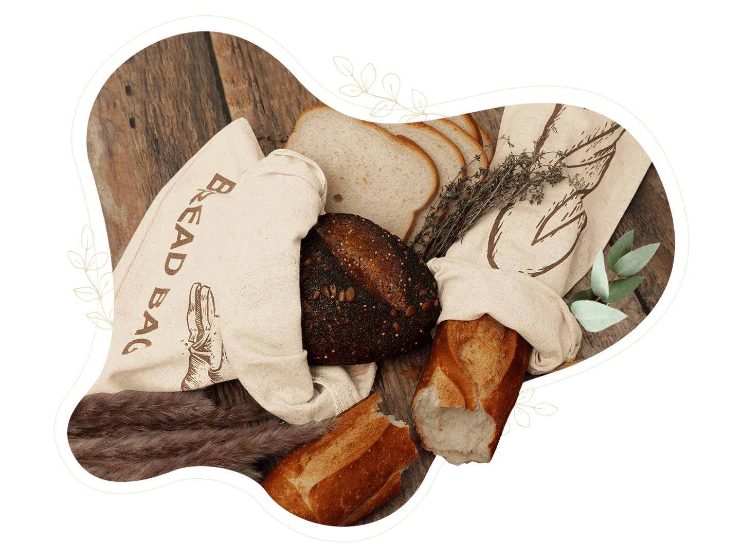 Linen Bread Bags - The Edible Petale Company