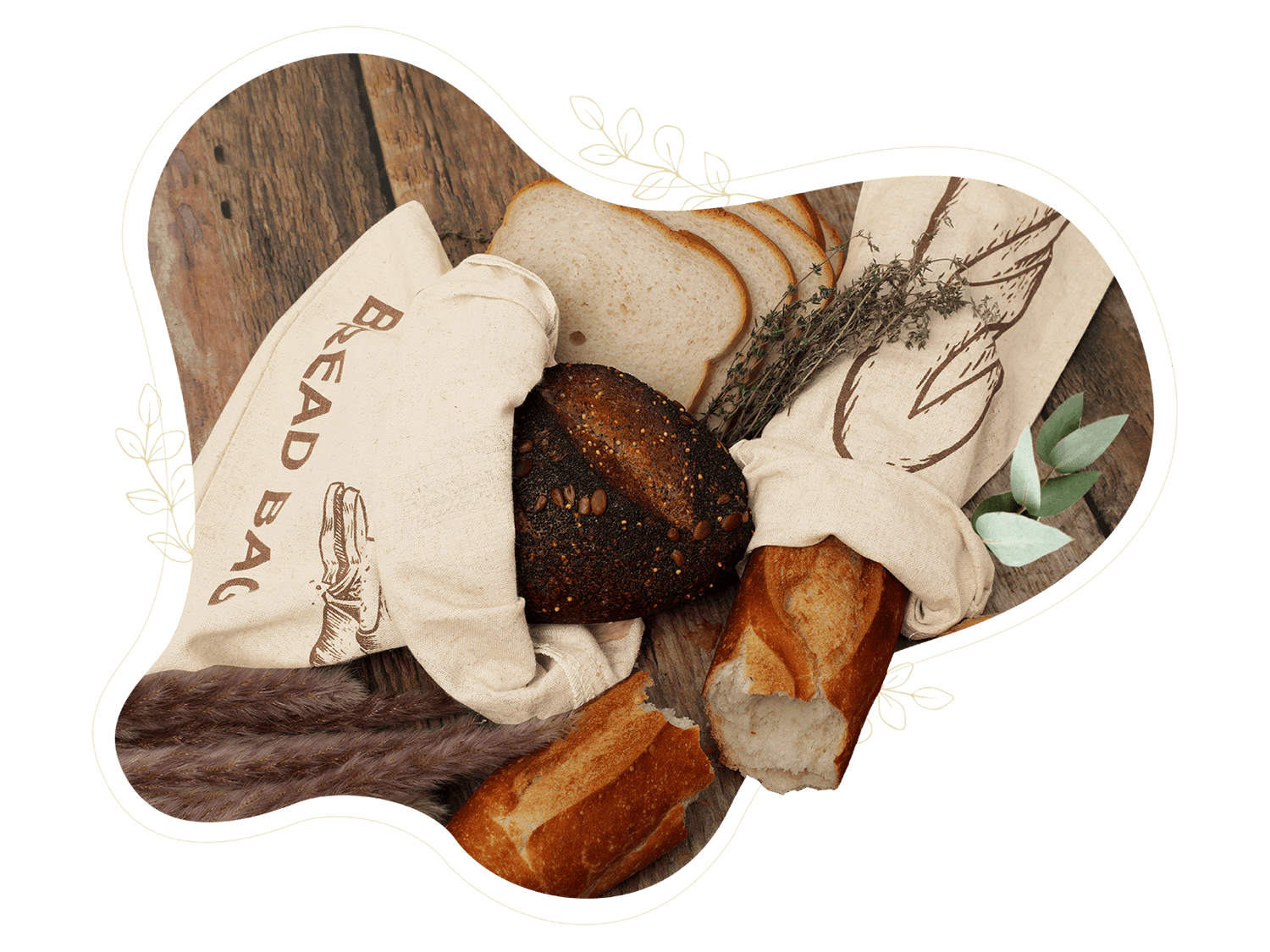 Linen Bread Bags - The Edible Petale Company