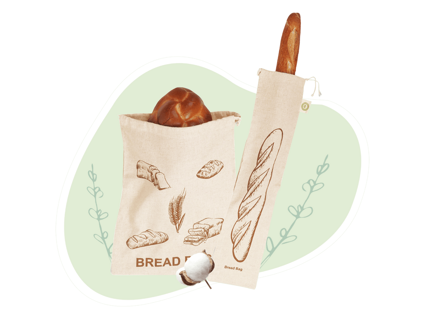 Linen Bread Bags - The Edible Petale Company