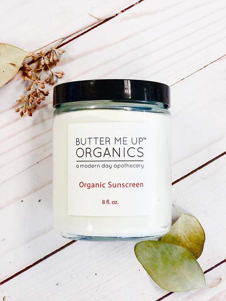 Natural Organic Sunscreen / Safe Sunscreen / Non - Nano Zinc Oxide Sunscreen / Sun Protection / Butter Me Up Organics - The Edible Petale Company