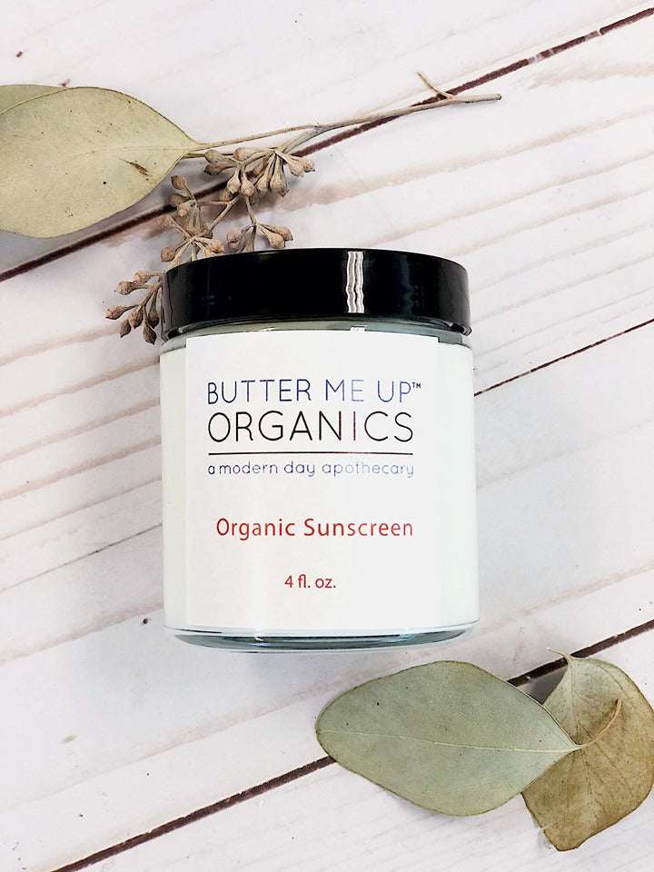 Natural Organic Sunscreen / Safe Sunscreen / Non - Nano Zinc Oxide Sunscreen / Sun Protection / Butter Me Up Organics - The Edible Petale Company