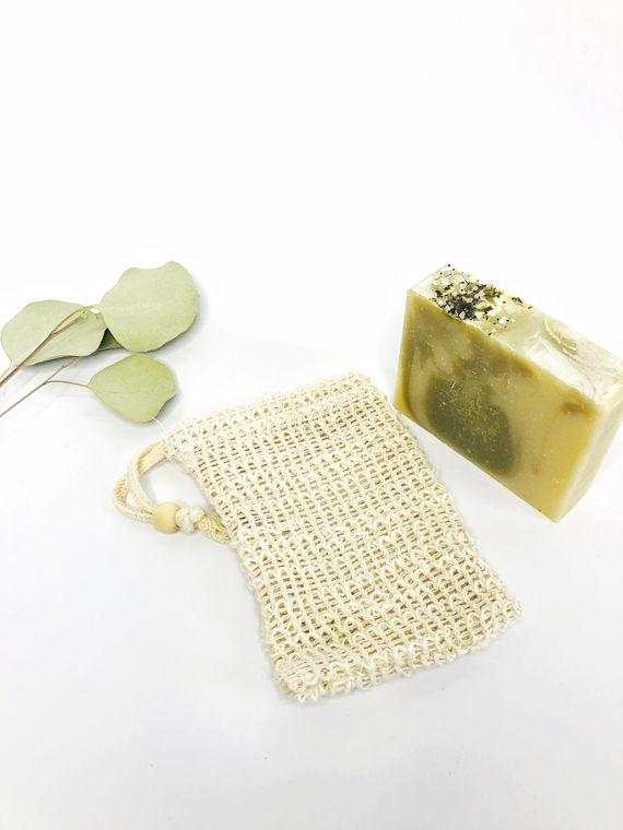 Natural Sisal Soap Saver and Exfoliating Pouch - The Edible Petale Company