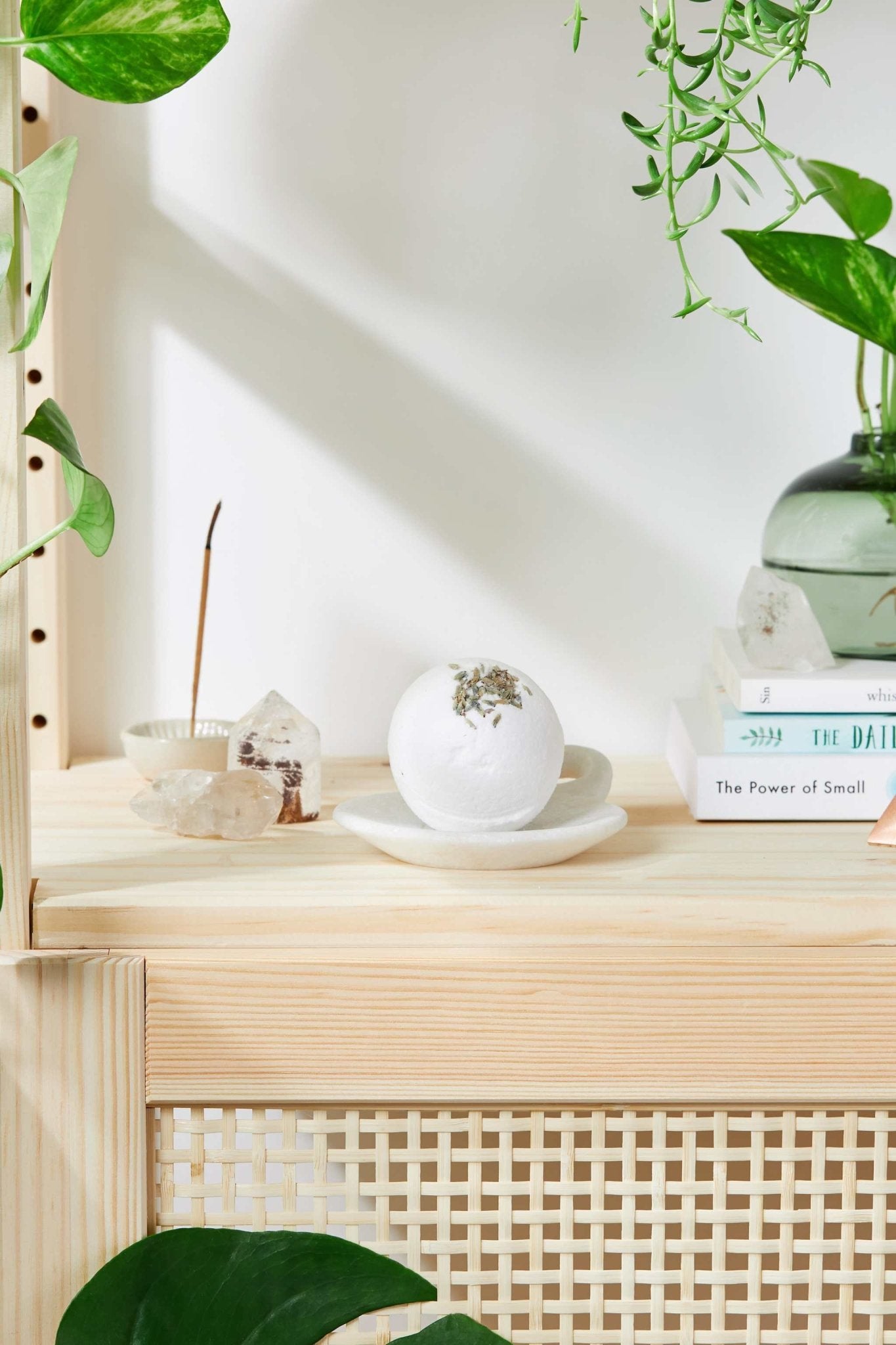 Organic Bath Bomb Calm Bomb - TWO SIZES lavender and chamomile bath fizzie - The Edible Petale Company