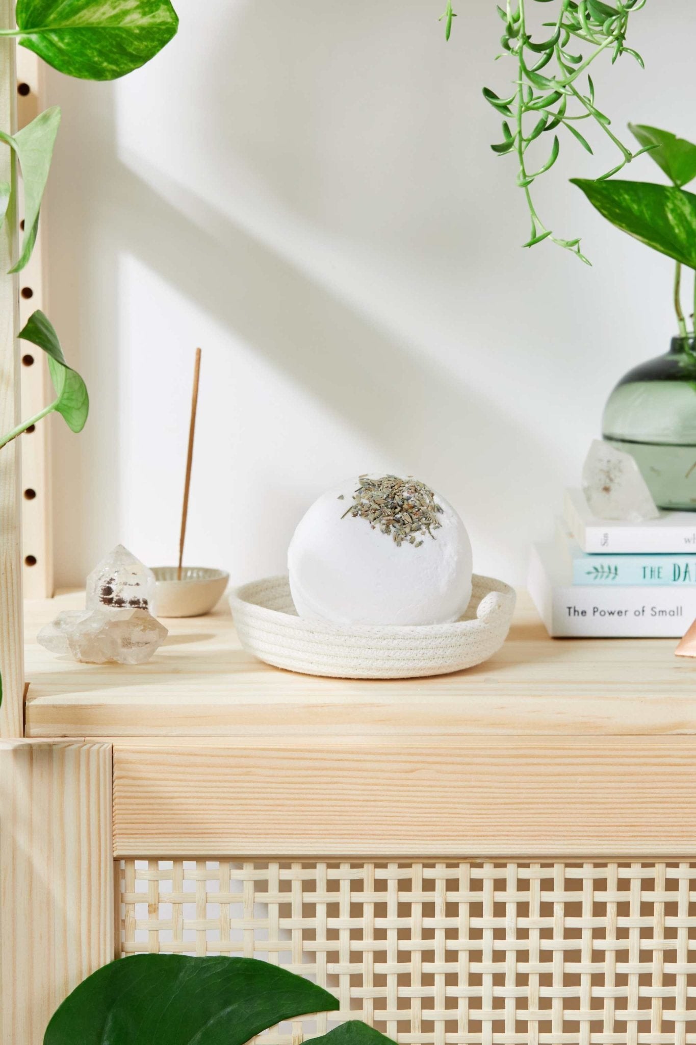 Organic Bath Bomb Calm Bomb - TWO SIZES lavender and chamomile bath fizzie - The Edible Petale Company