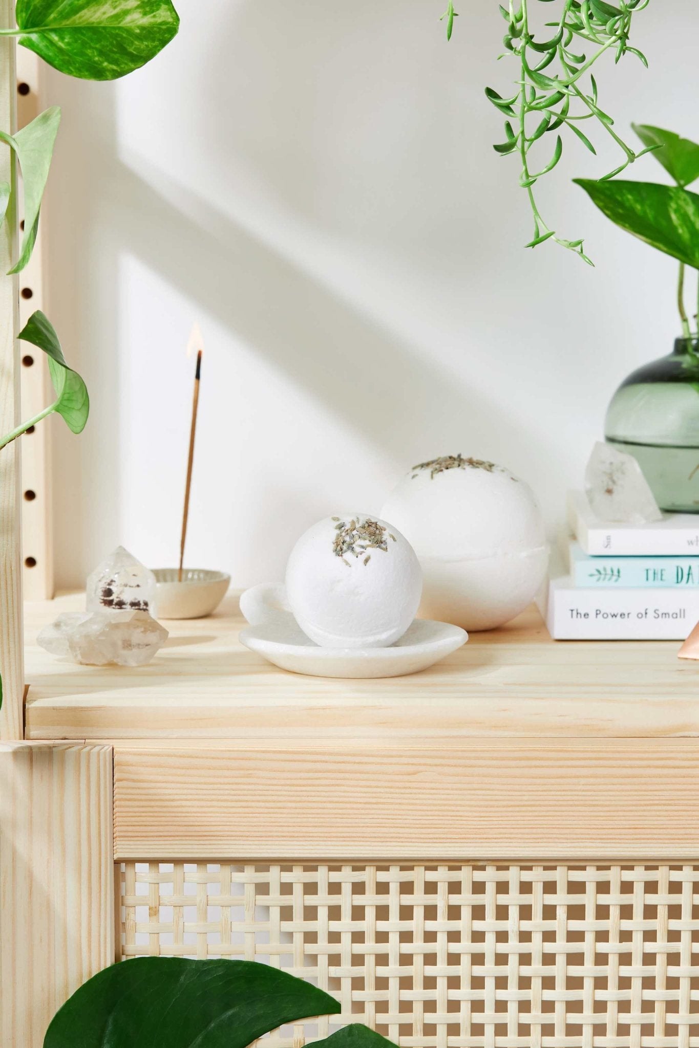 Organic Bath Bomb Calm Bomb - TWO SIZES lavender and chamomile bath fizzie - The Edible Petale Company