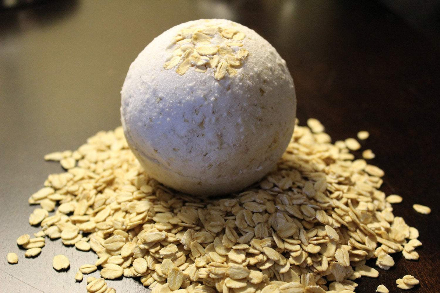 Organic Bath Bomb / Oat N Honey Extra Large Bath Fizz - The Edible Petale Company