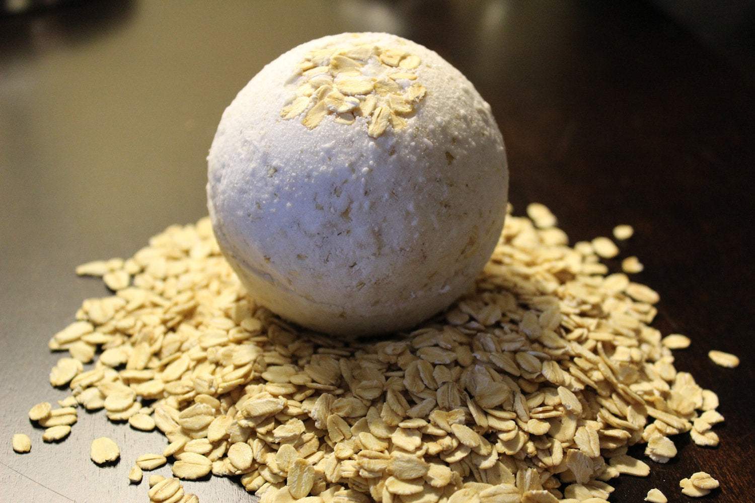 Organic Bath Bomb / Oat N Honey Extra Large Bath Fizz - The Edible Petale Company