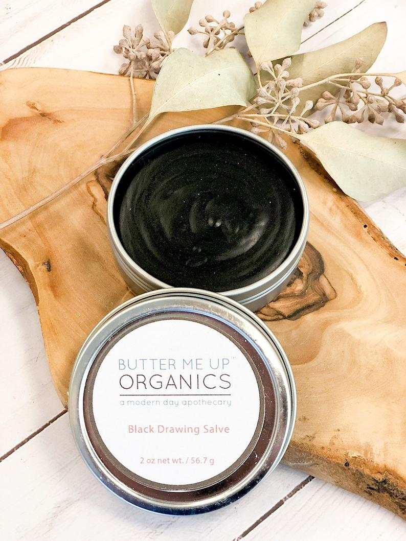 Organic Black Drawing Salve / Bee Stings / Rashes / Skin Ailments / Organic Skincare - The Edible Petale Company