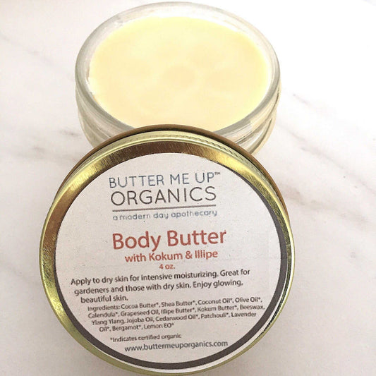 Organic Body Butter / Gardener's Hands / Gardner's Therapy / Elbow Lotion / Heel Lotion / Dry Skin / Dry Hands / Foot Lotion / Hydrating - The Edible Petale Company