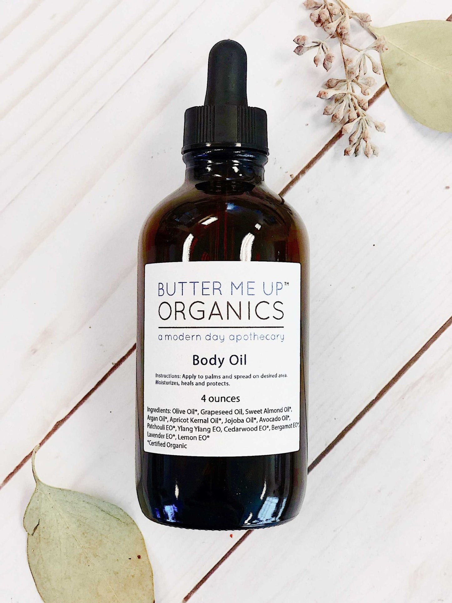 Organic Body Oil / Body Oil / Moisturizer / Organic Oils / Dry Skin Formula - The Edible Petale Company