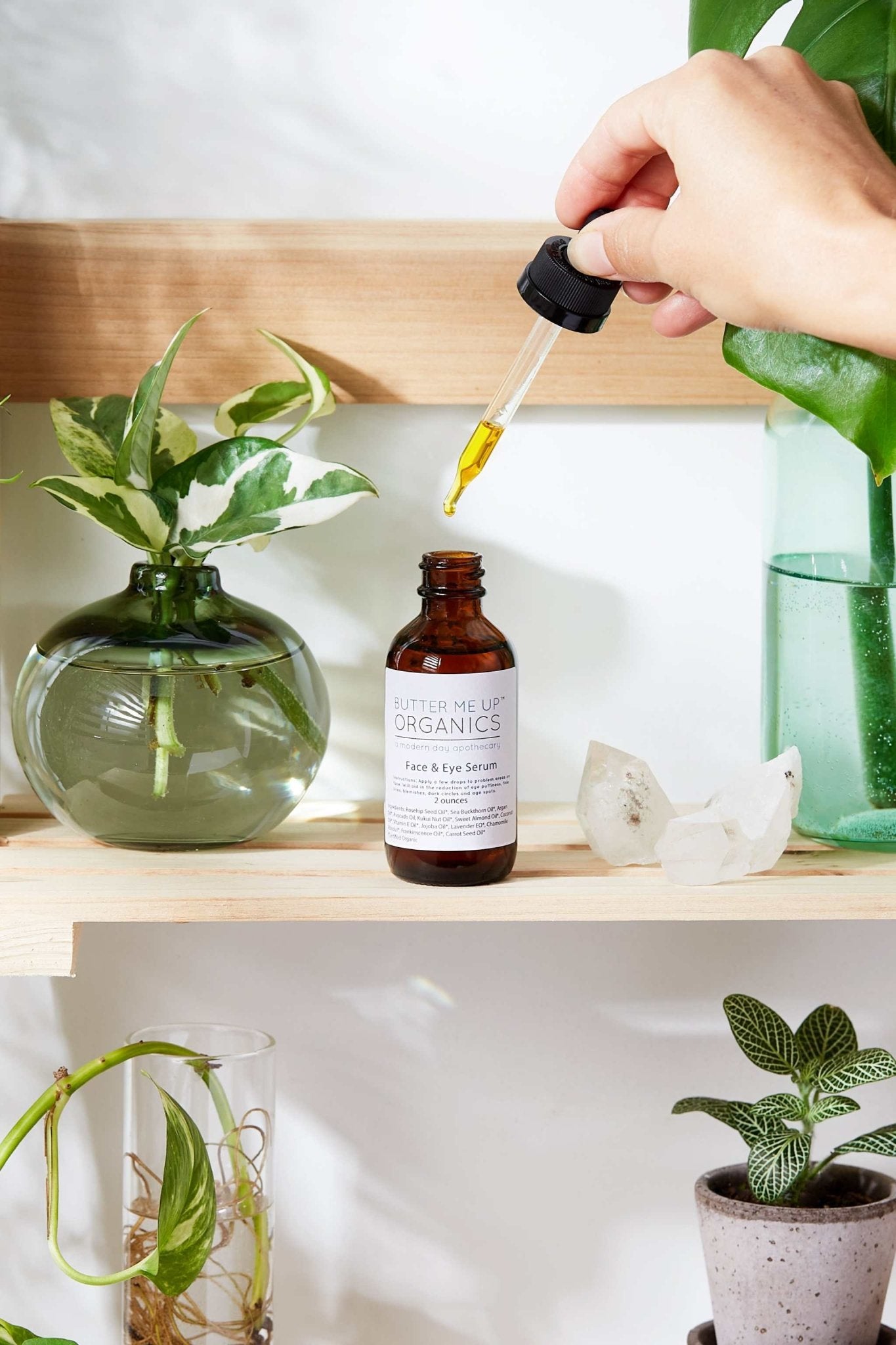 Organic Face & Eye Serum / Organic Facial Oil / Anti - Aging Serum / Organic Facial Serum / Natural Face Oil Butter Me Up Organics / - The Edible Petale Company