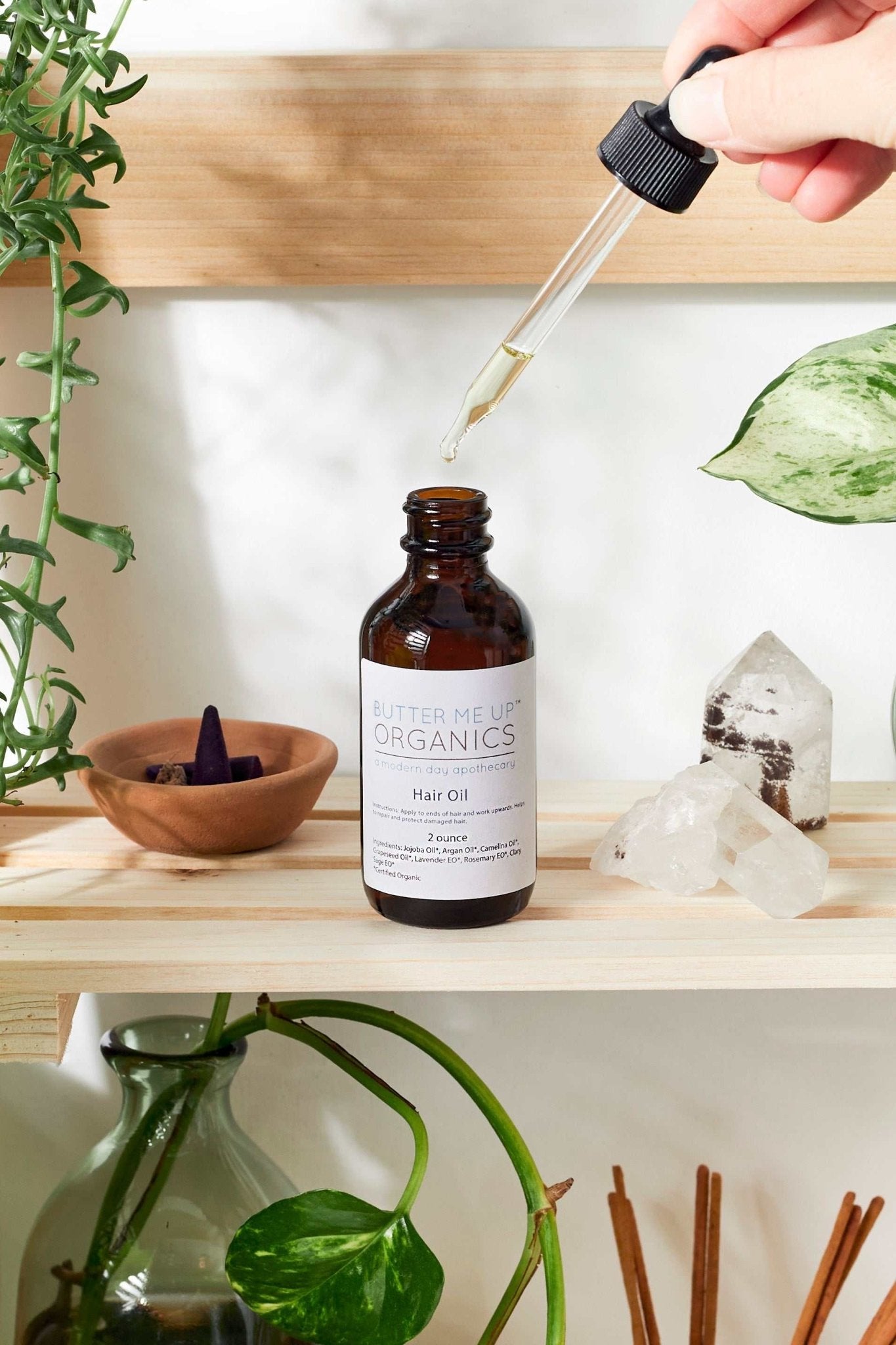 Organic Hair Oil Repair Healthy Hair - The Edible Petale Company