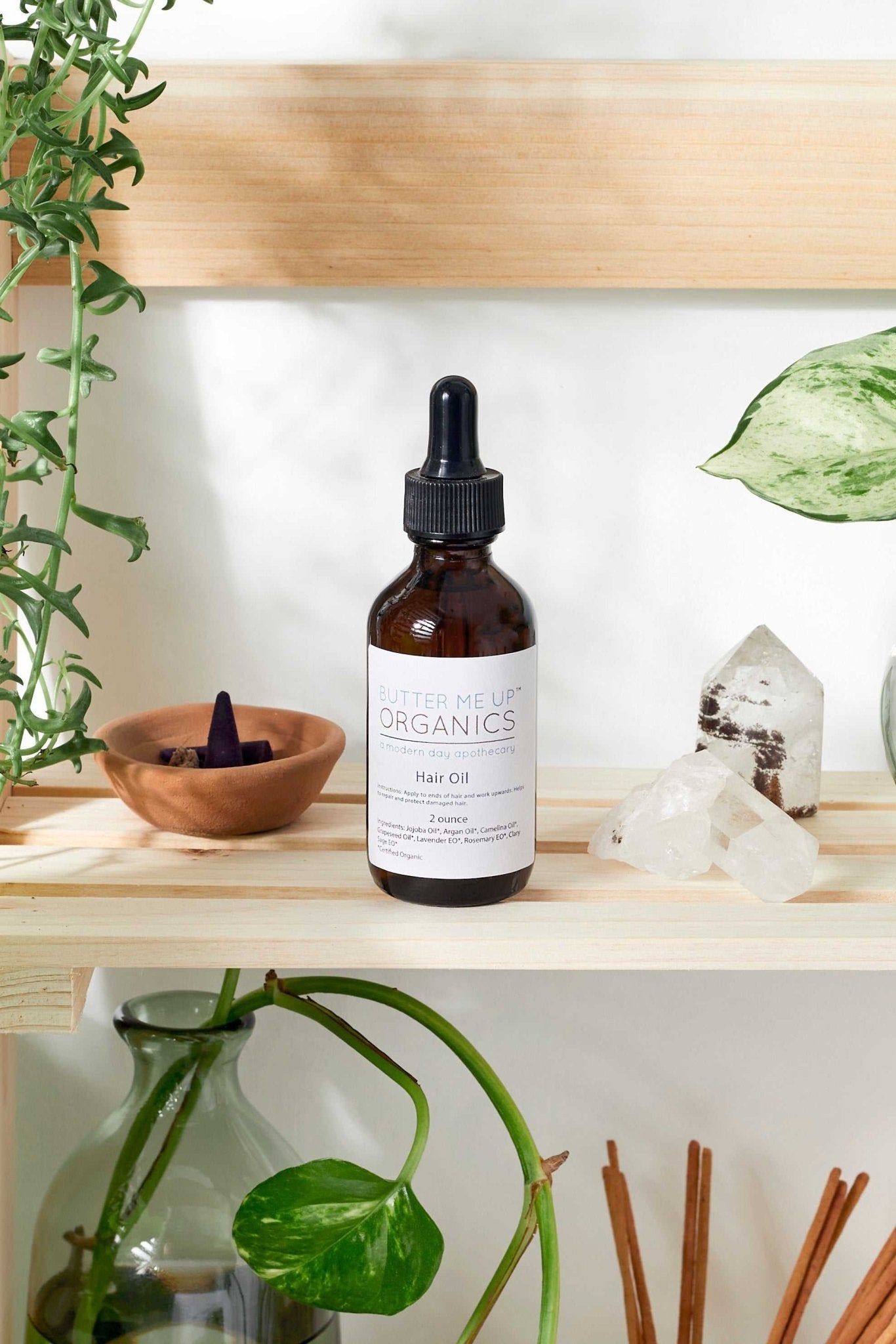 Organic Hair Oil Repair Healthy Hair - The Edible Petale Company