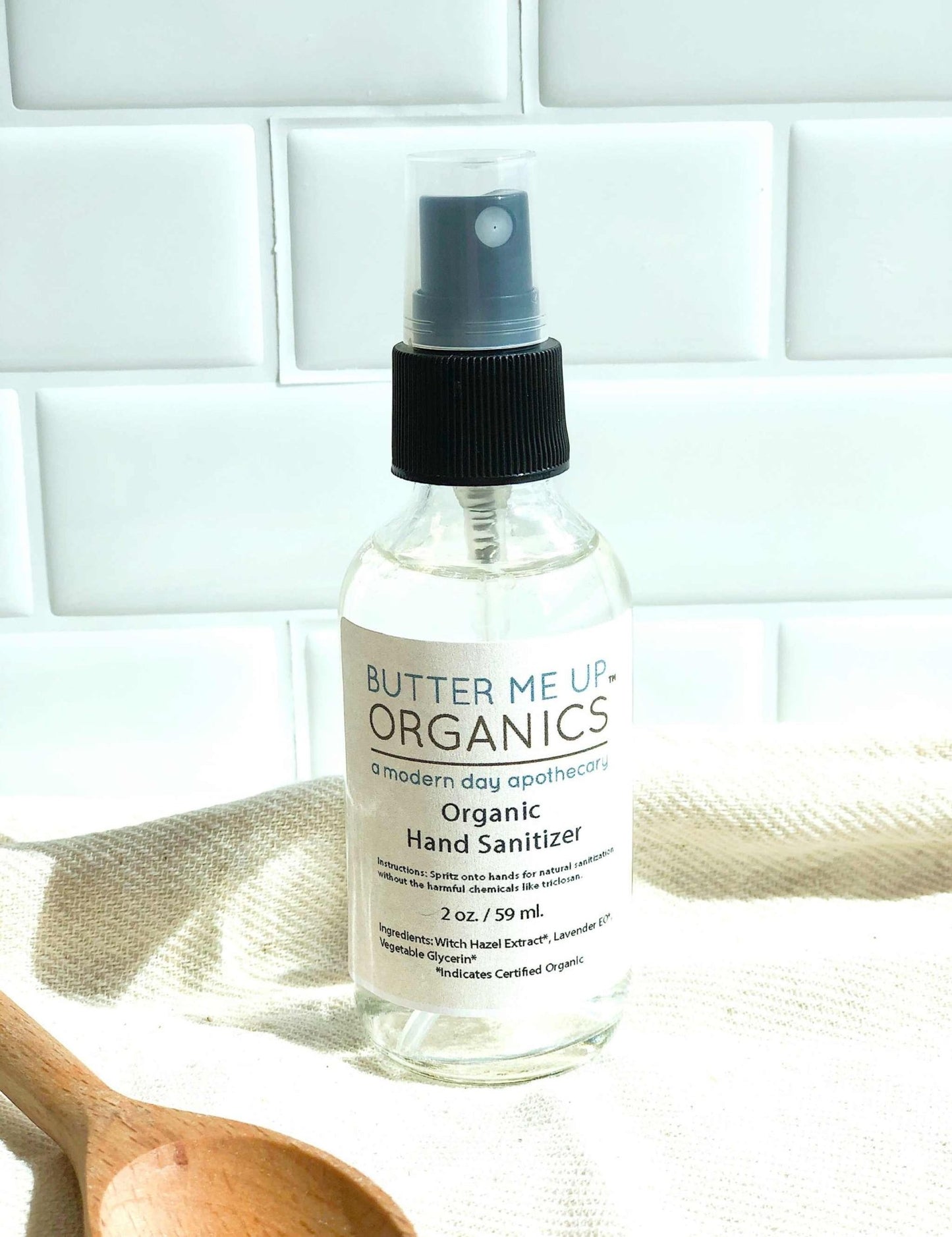 Organic Hand Sanitizer Triclosan Free / Organic Sanitizer / Butter Me UP Organics - The Edible Petale Company