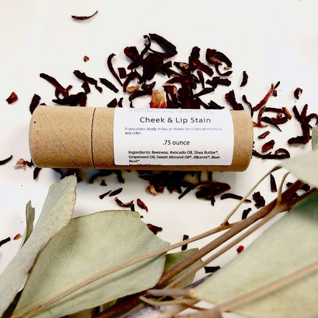 Organic Natural Cheek And Lip Stain / Lip Color / Organic Tinted Lip Balm / Lip Gloss - The Edible Petale Company