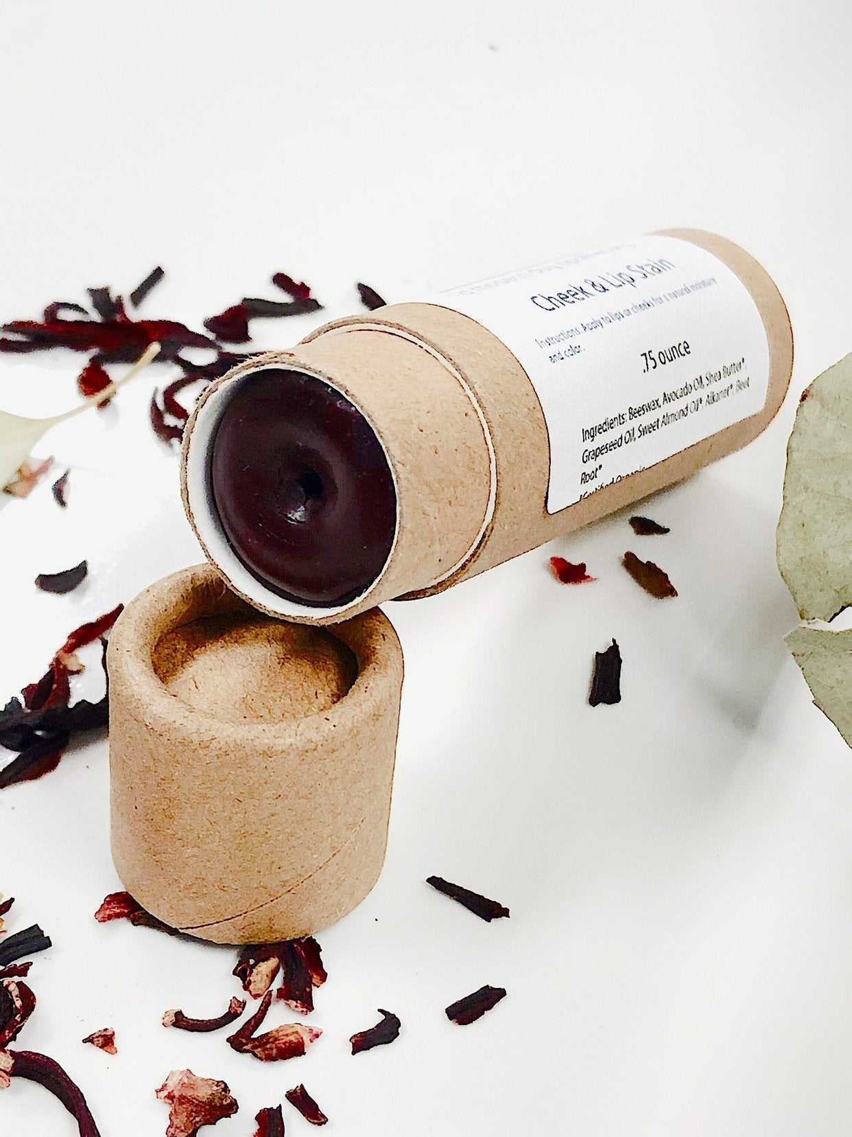 Organic Natural Cheek And Lip Stain / Lip Color / Organic Tinted Lip Balm / Lip Gloss - The Edible Petale Company