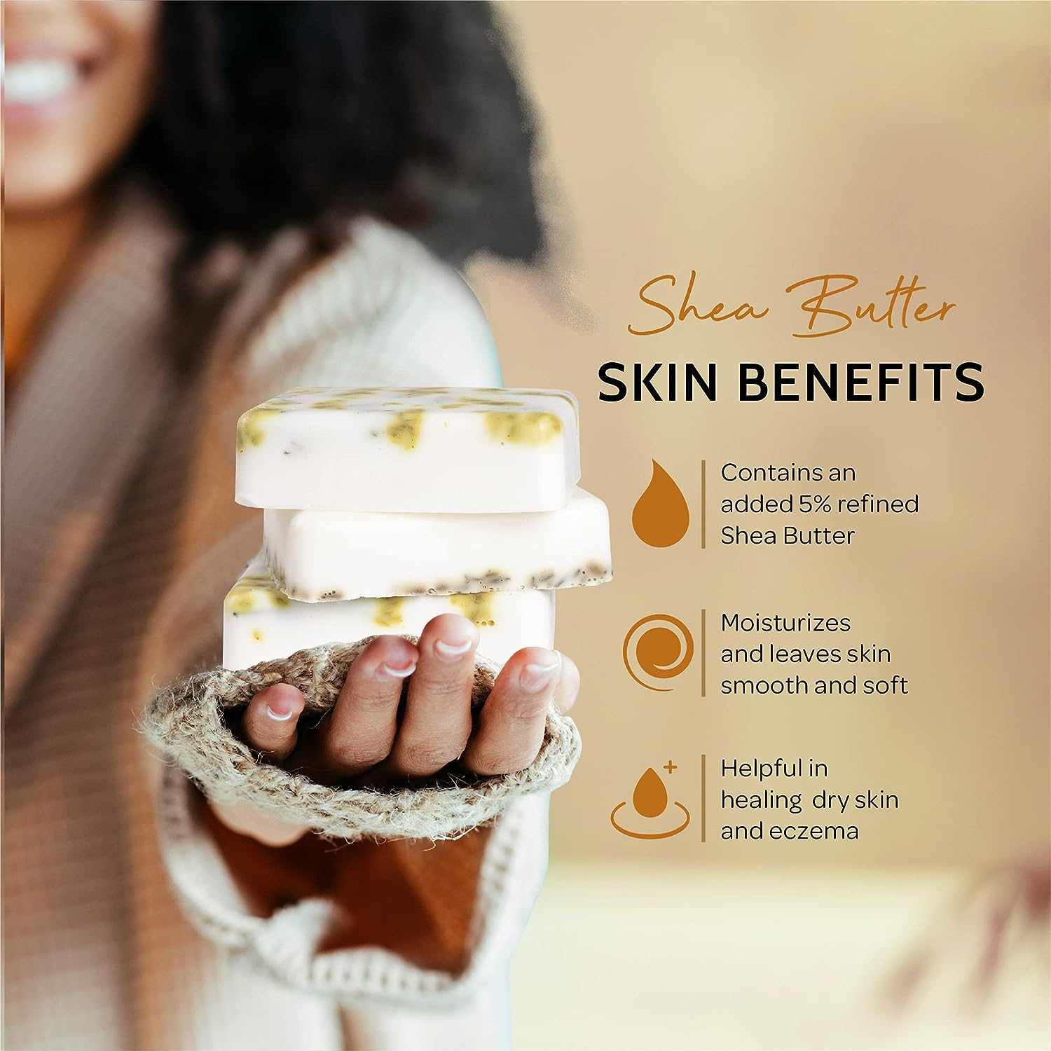 Shea Butter Soap Bars with White and Pink Kaolin Clay (Buy 3, Get 1 FREE - CODE: FREE SOAP BAR) - The Edible Petale Company