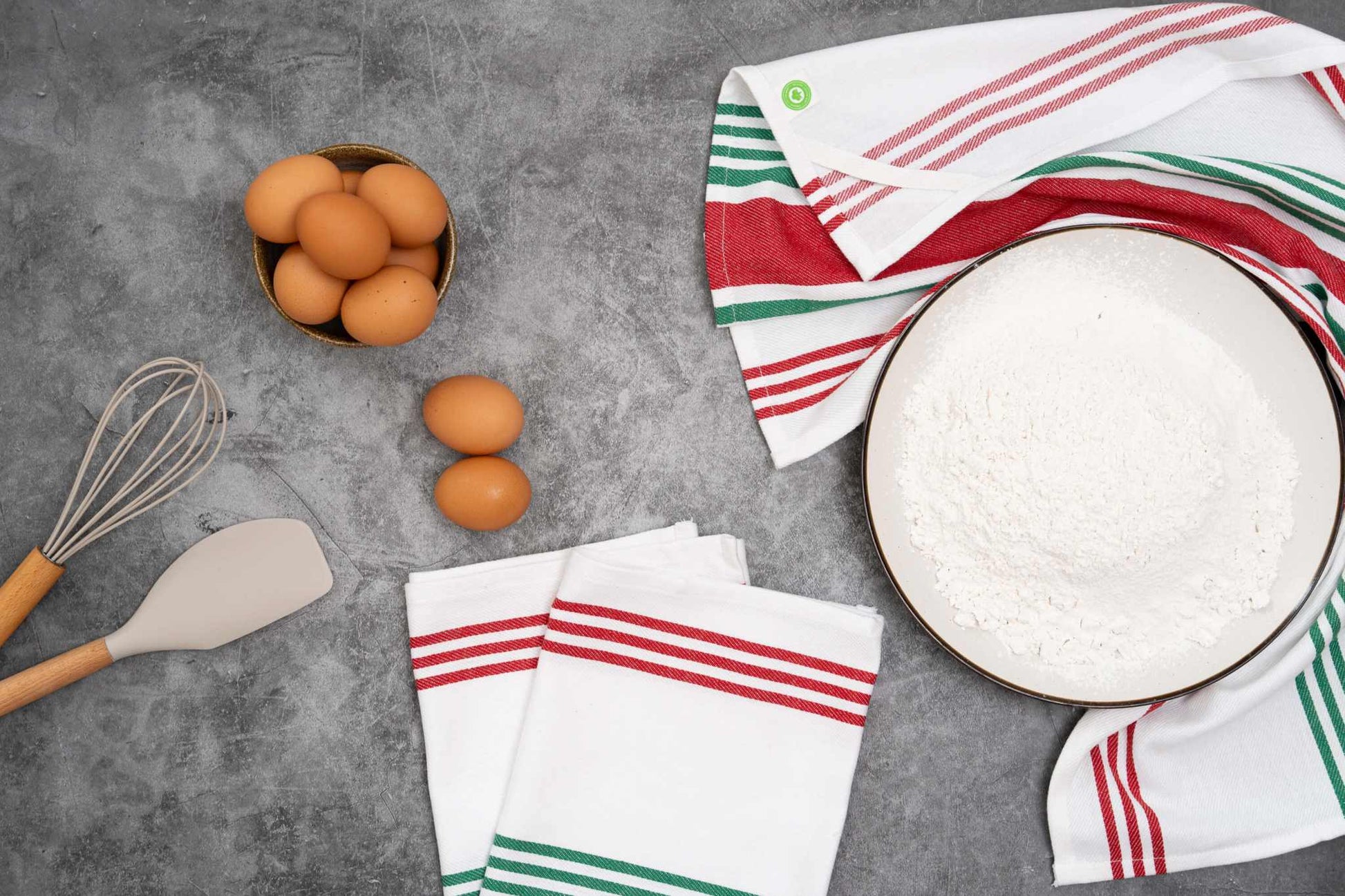 Striped Kitchen Towels - The Edible Petale Company