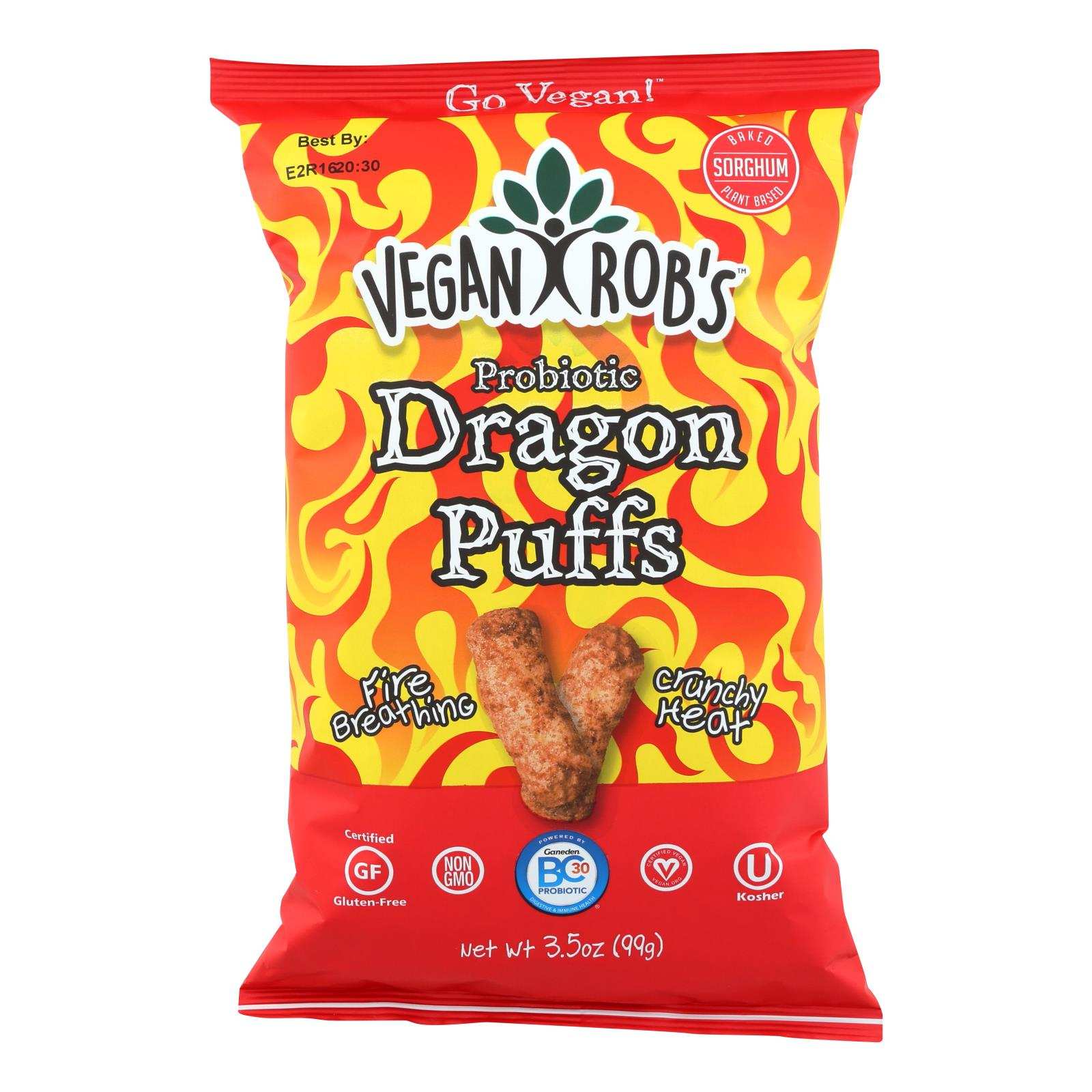 Vegan Rob's Dairy - Free Dragon Puffs (Pack of 12) 3.5 Oz - The Edible Petale Company